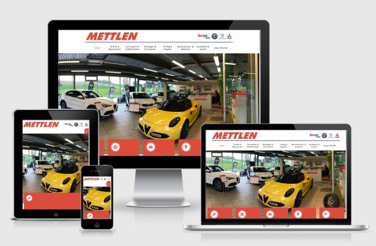 Webseite für Autohandel und Garage