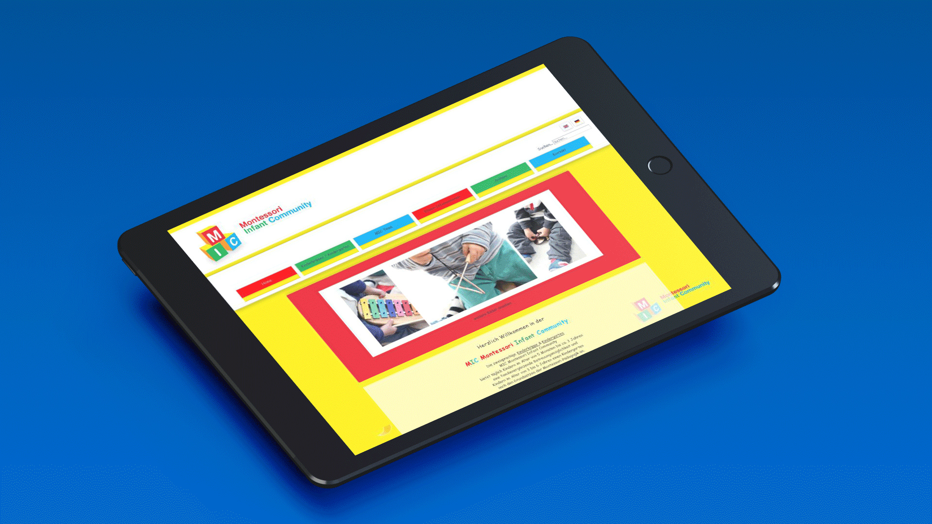 Webseite für Kinderkrippe und Kindergarten