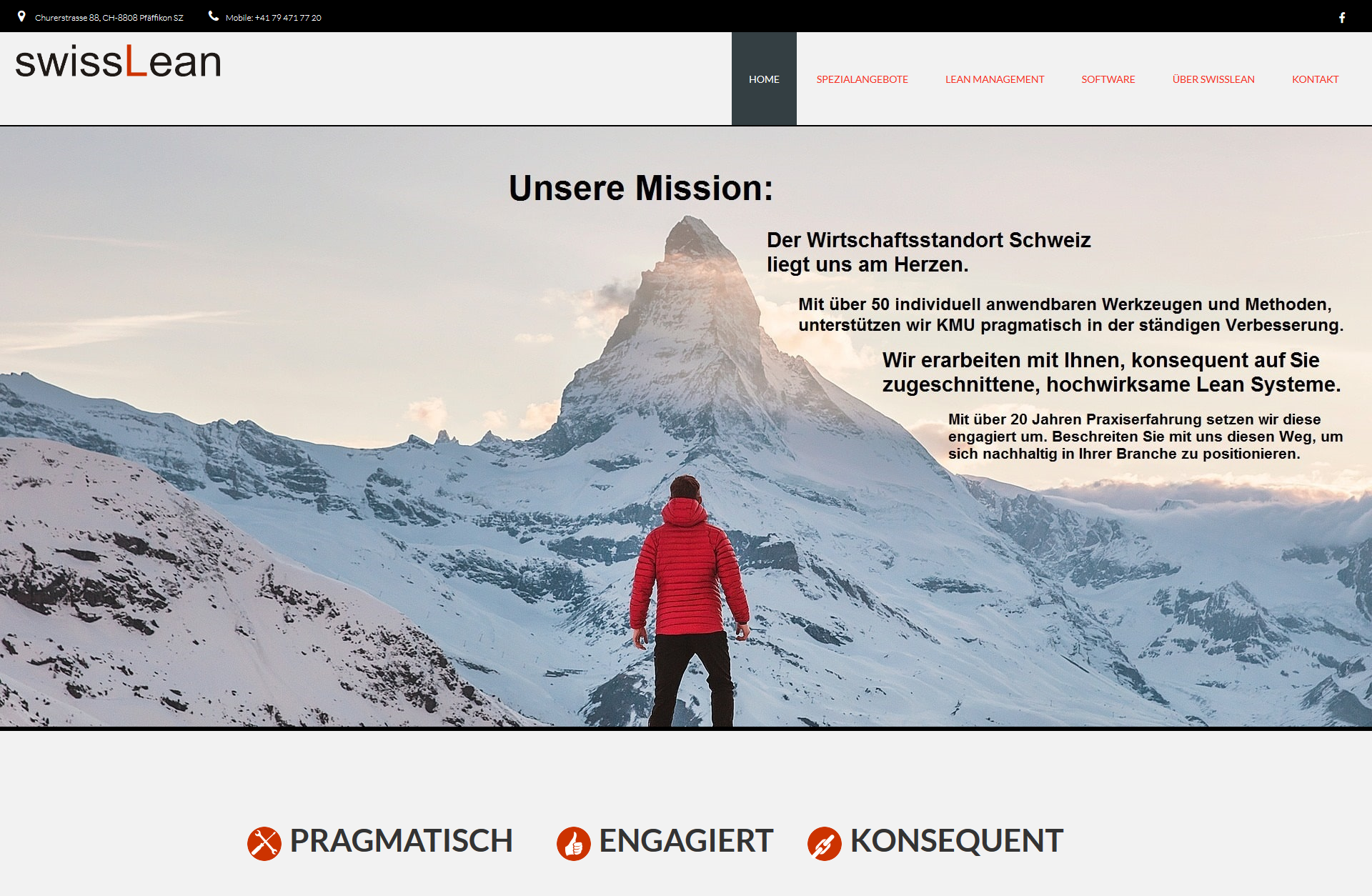 Webseite für Consulting